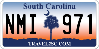 SC license plate NMI971