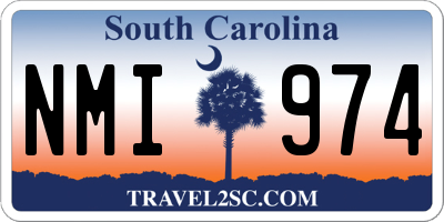 SC license plate NMI974