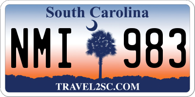 SC license plate NMI983