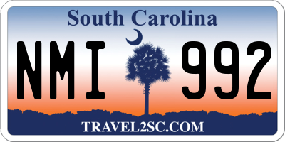 SC license plate NMI992