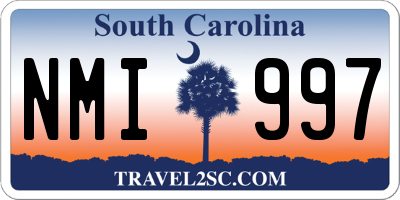 SC license plate NMI997