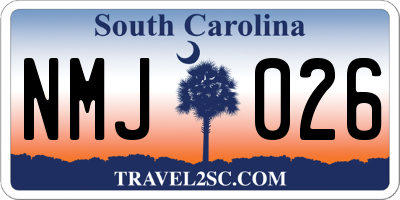 SC license plate NMJ026