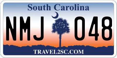 SC license plate NMJ048