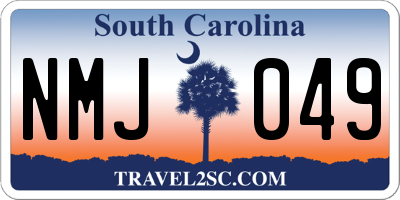 SC license plate NMJ049