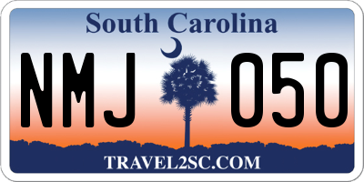 SC license plate NMJ050
