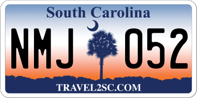 SC license plate NMJ052