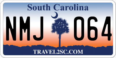 SC license plate NMJ064
