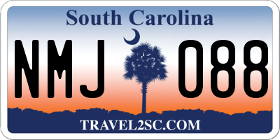 SC license plate NMJ088