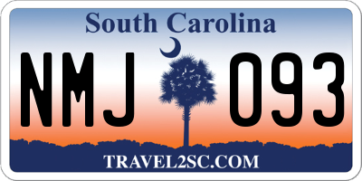 SC license plate NMJ093