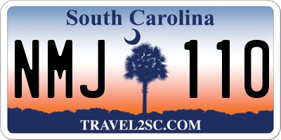 SC license plate NMJ110