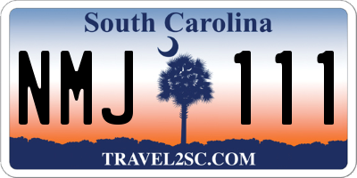 SC license plate NMJ111