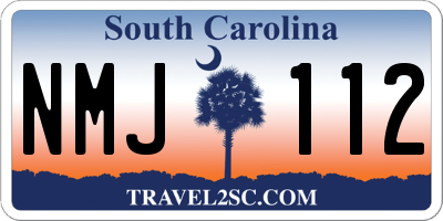 SC license plate NMJ112