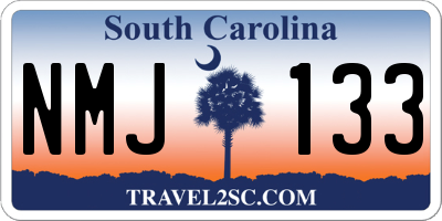 SC license plate NMJ133