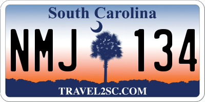 SC license plate NMJ134