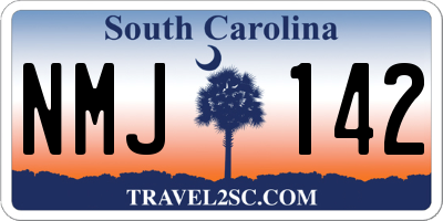 SC license plate NMJ142
