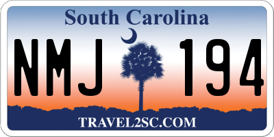 SC license plate NMJ194