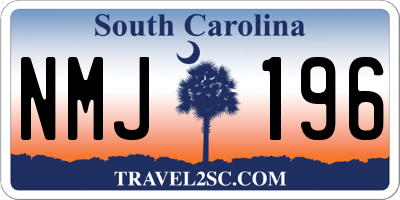 SC license plate NMJ196