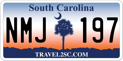 SC license plate NMJ197