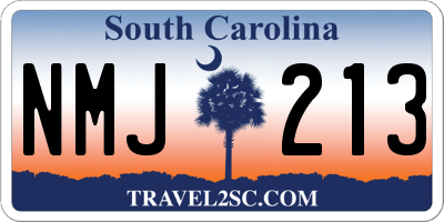 SC license plate NMJ213