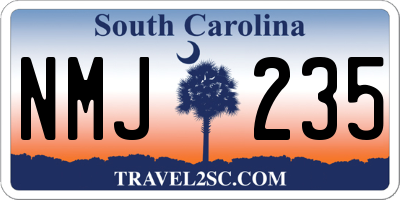 SC license plate NMJ235