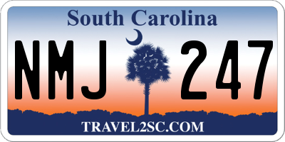 SC license plate NMJ247