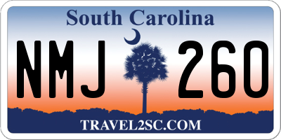 SC license plate NMJ260