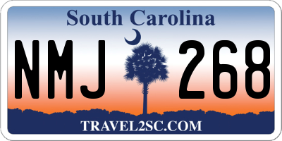 SC license plate NMJ268
