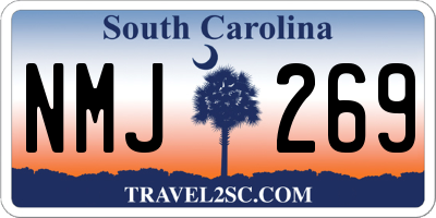 SC license plate NMJ269