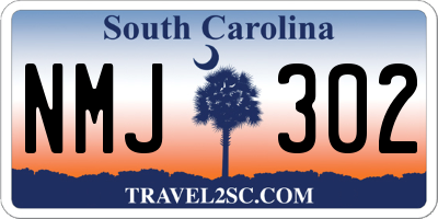 SC license plate NMJ302