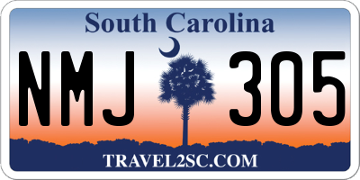 SC license plate NMJ305