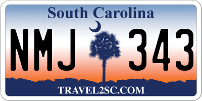 SC license plate NMJ343