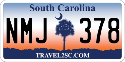 SC license plate NMJ378