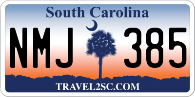 SC license plate NMJ385