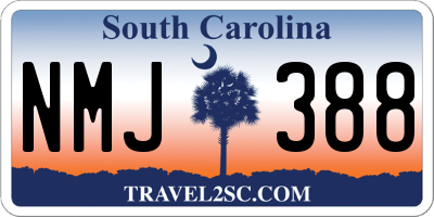 SC license plate NMJ388