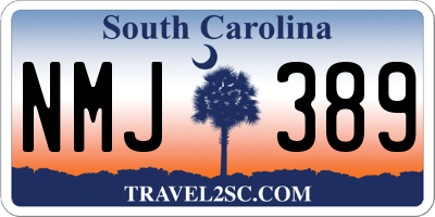 SC license plate NMJ389