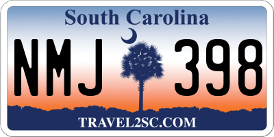 SC license plate NMJ398
