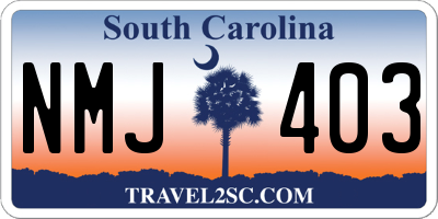 SC license plate NMJ403