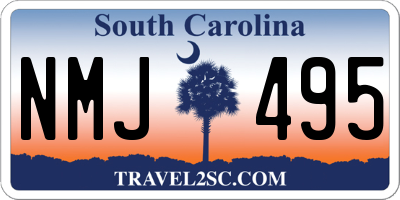 SC license plate NMJ495