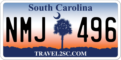 SC license plate NMJ496