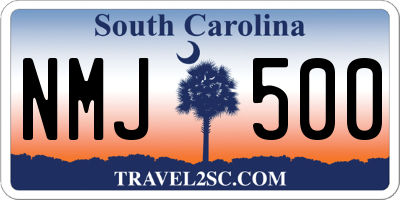 SC license plate NMJ500