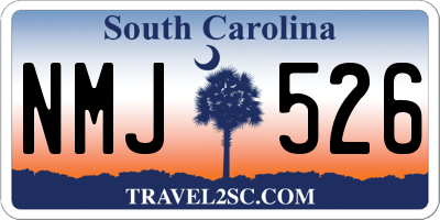 SC license plate NMJ526
