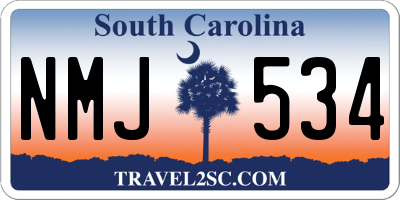 SC license plate NMJ534