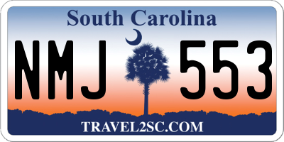 SC license plate NMJ553