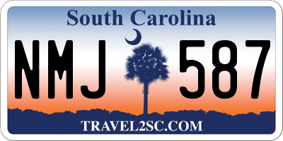 SC license plate NMJ587
