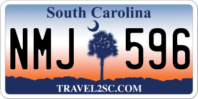 SC license plate NMJ596