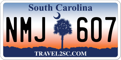 SC license plate NMJ607