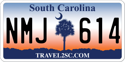 SC license plate NMJ614