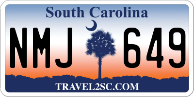 SC license plate NMJ649