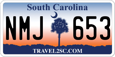 SC license plate NMJ653