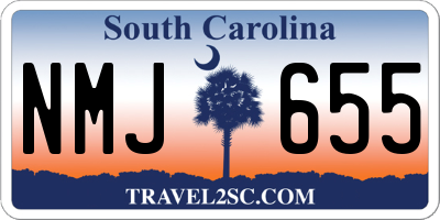 SC license plate NMJ655